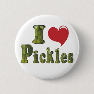 Badge Rond 5 Cm J'adore les cornichons