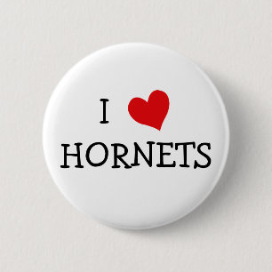 Badge Rond 5 Cm J'adore les Hornets