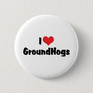 Badge Rond 5 Cm J'adore les marmottes à coeur - Amoureux de la mar