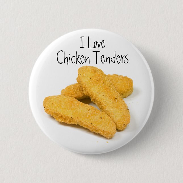 Badge Rond 5 Cm J'adore les offres de poulet (Devant)