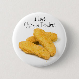 Badge Rond 5 Cm J'adore les offres de poulet