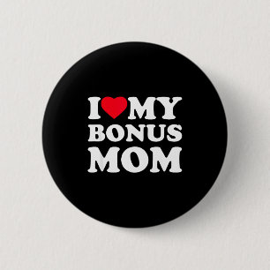 Badge Rond 5 Cm J'adore ma maman bonus je coeur famille grand-mère