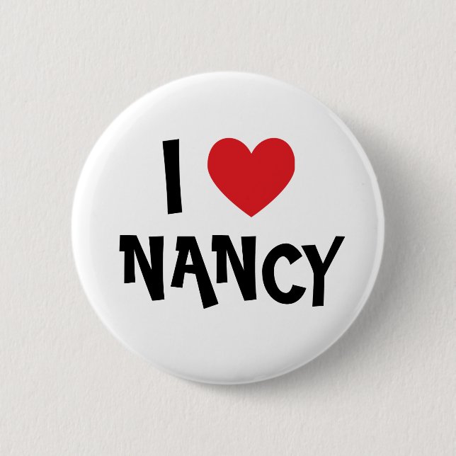 Badge Rond 5 Cm J'adore Nancy) (Devant)