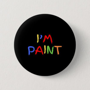 Badge Rond 5 Cm J'adore peindre au doigt un tout petit cœur rouge