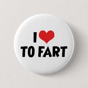 Badge Rond 5 Cm J'adore péter du cœur