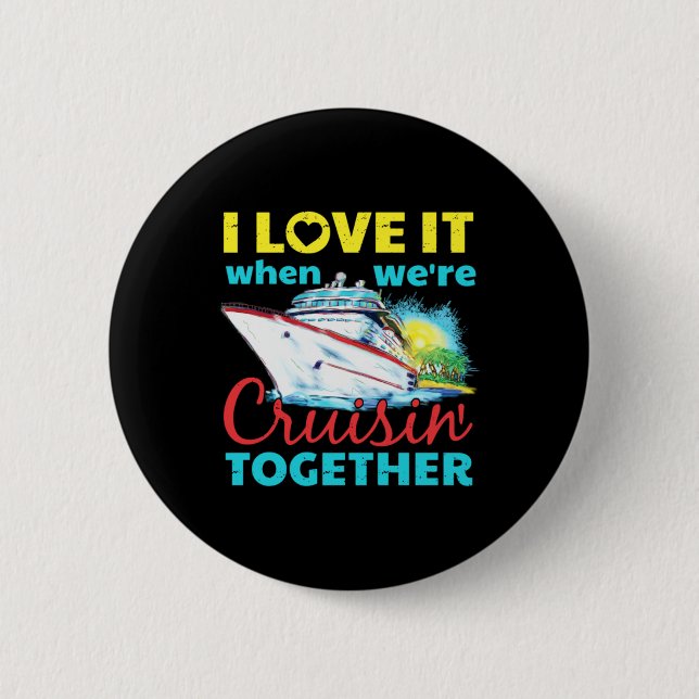 Badge Rond 5 Cm J'adore Quand On Roule Ensemble (Devant)