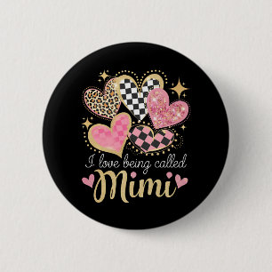 Badge Rond 5 Cm J'adore qu'on m'appelle Mimi Grand-mère Maman pour