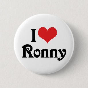 Badge Rond 5 Cm J'adore Ronny