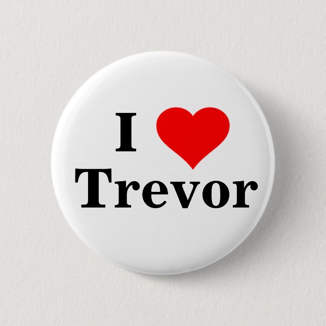 Badge Rond 5 Cm J'adore Trevor Button (Devant)