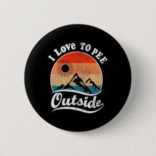 Badge Rond 5 Cm J'adore uriner à l'extérieur Design rétro vintage