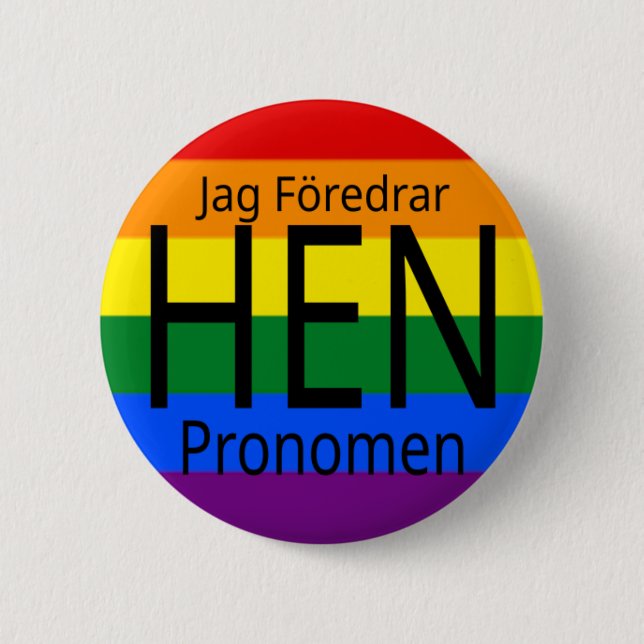 Badge Rond 5 Cm Jag föredrar hen pronomen pride - knapp (Devant)