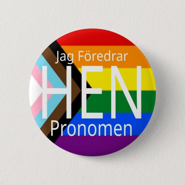 Badge Rond 5 Cm Jag föredrar hen pronomen progression fierté - kna (Devant)
