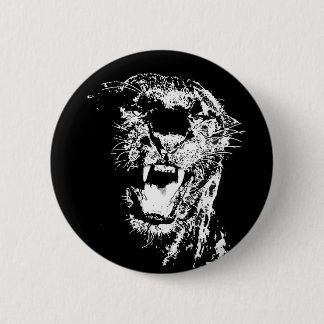 Badge Rond 5 Cm Jaguar - Panthère noire