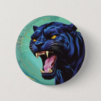 Badge Rond 5 Cm Jaguar - Panthère noire