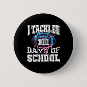 Badge Rond 5 Cm J'Ai Attaqué 100 Jours Football Garçons Enfants 10
