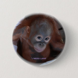 Badge Rond 5 Cm J'ai besoin d'amour
