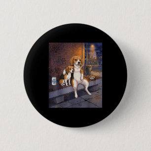 Badge Rond 5 Cm J'ai Ce Chien En Moi Drôle Beagle Buvant Bière Mem