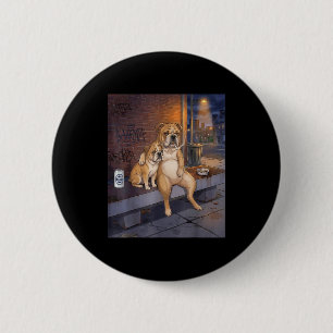 Badge Rond 5 Cm J'ai Ce Chien En Moi Drôle Bouledogue Boit De La B