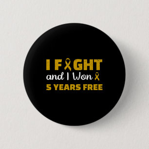 Badge Rond 5 Cm J'Ai Cru Et J'Ai Gagné 5 Ans De Cancer De L'Enfanc