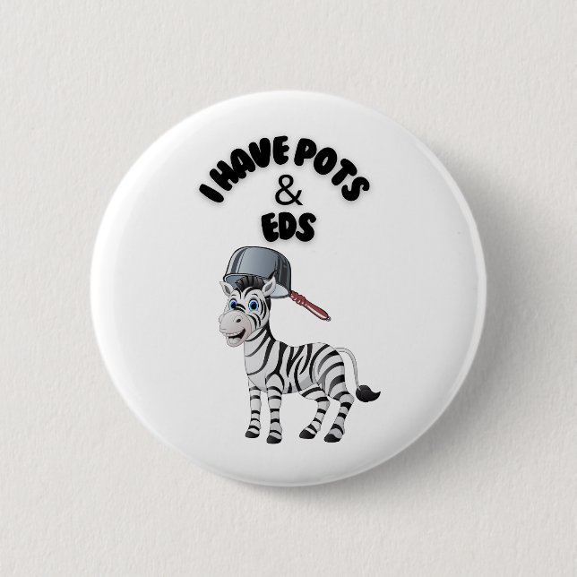Badge Rond 5 Cm J'ai des POTS & EDS (Devant)