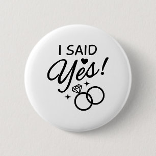Badge Rond 5 Cm J'Ai Dit Oui
