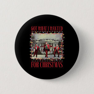 Badge Rond 5 Cm J'ai eu ce que je voulais pour Noël Santa drôle Tr