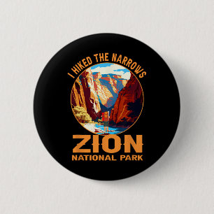 Badge Rond 5 Cm J'ai fait une randonnée dans The Narrows Zion Nati