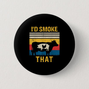Badge Rond 5 Cm J'Ai Fumé Que Bbq Barbeque Fumer Grillage C