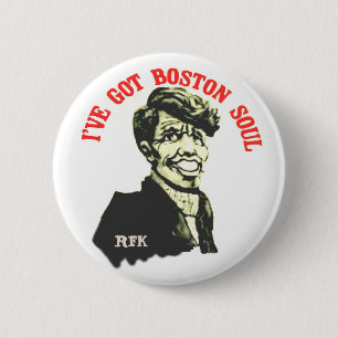 Badge Rond 5 Cm J'ai l'âme de Boston