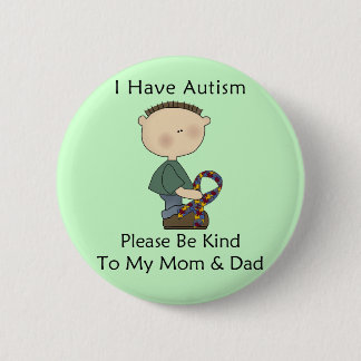 Badge Rond 5 Cm J'ai l'autisme (le garçon)
