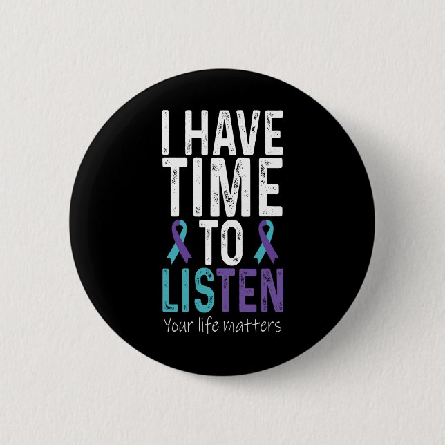 Badge Rond 5 Cm J'Ai Le Temps D'Écouter - Experts En Prévention Du (Devant)