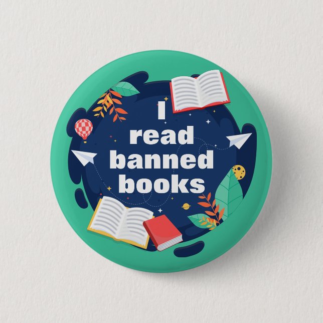 Badge Rond 5 Cm J'Ai Lu Des Livres Interdits Les Amateurs De Livre (Devant)