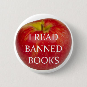 Badge Rond 5 Cm J'ai lu le bouton d'Apple de livres interdits
