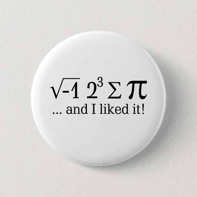 Badge Rond 5 Cm J'ai mangé une tarte et j'ai aimé ça Typographie (Devant)