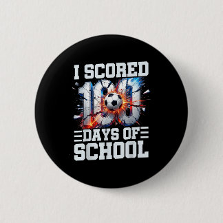 Badge Rond 5 Cm J'ai marqué 100 jours de soccer à l'école 100e jou