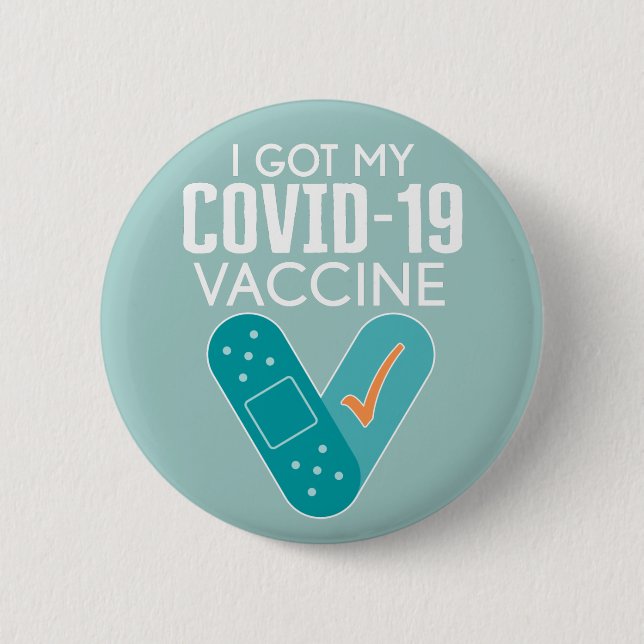 Badge Rond 5 Cm J'ai mon vaccin Covid-19 (Devant)