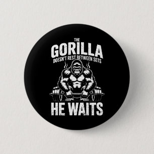 Badge Rond 5 Cm J'Ai Obtenu Ce Gorilla En Moi Gros Phase Gym Entra