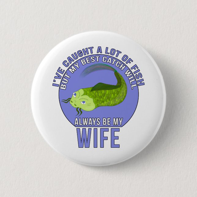 Badge Rond 5 Cm J'Ai Pris Beaucoup De Poissons (Devant)