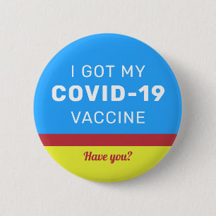 Badge Rond 5 Cm J'ai reçu mon vaccin COVID-19 Vous avez coloré