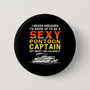 Badge Rond 5 Cm J'ai rêvé de grandir pour être un capitaine de bat