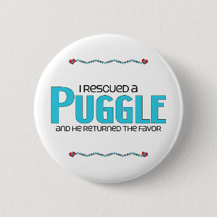 Badge Rond 5 Cm J'ai secouru une conception d'adoption de chien de