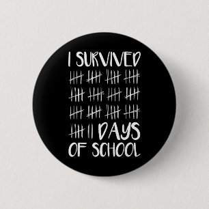 Badge Rond 5 Cm J'ai survécu 67 jours d'école drôle 67 mème total 