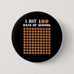 Badge Rond 5 Cm J'Ai Touché 100 Jours De Pizza Scolaire 100E Jour 
