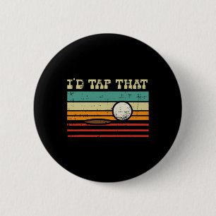 Badge Rond 5 Cm J'Ai Touché Ce Golf Ball Sunset Retro Golfing Golf