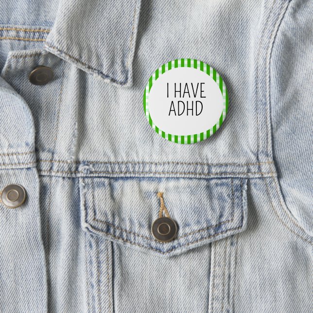 Badge Rond 5 Cm J'ai un TDAH (En situation)