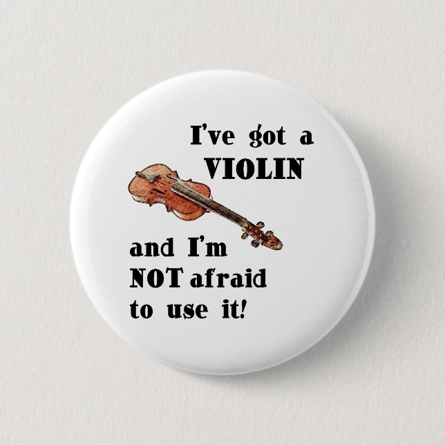 Badge Rond 5 Cm J'ai un violon (Devant)