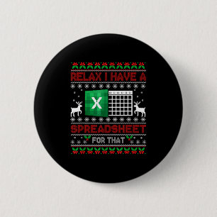 Badge Rond 5 Cm J'ai une feuille de calcul pour ce pull moche de N