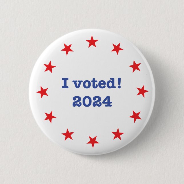 Badge Rond 5 Cm J'ai voté ! 2024 (Devant)