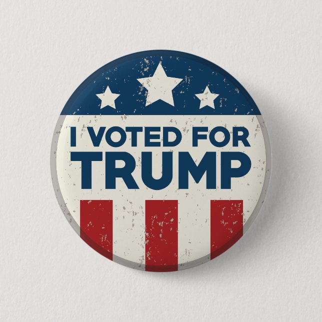 Badge Rond 5 Cm J'Ai Voté Pour Trump (Devant)