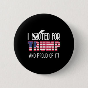 Badge Rond 5 Cm J'Ai Voté Pour Trump Patriot Patriote Américain Au